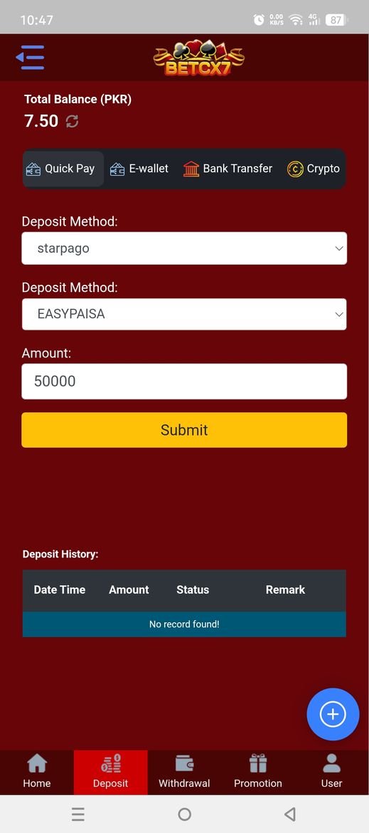 BetCX7 app screenshot 9