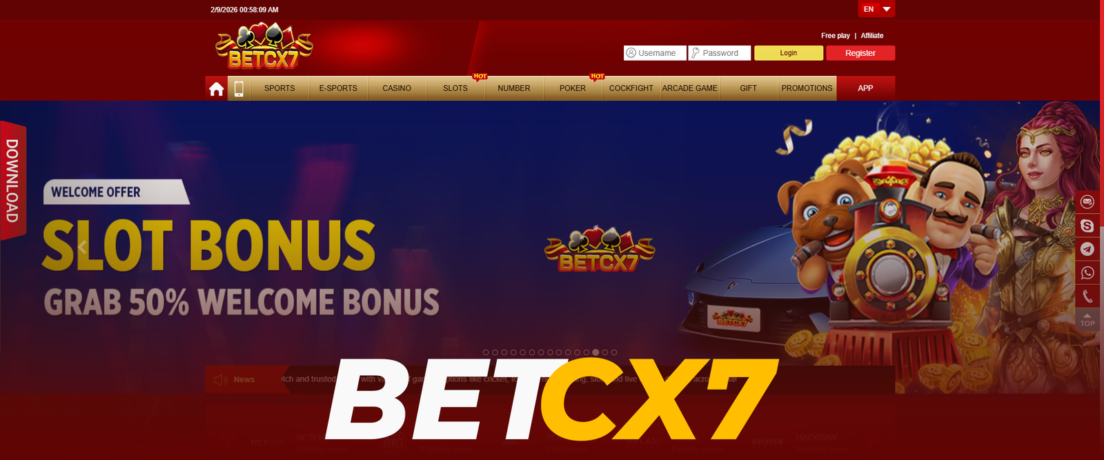 BetCX7 Pakistan sports betting and casino
