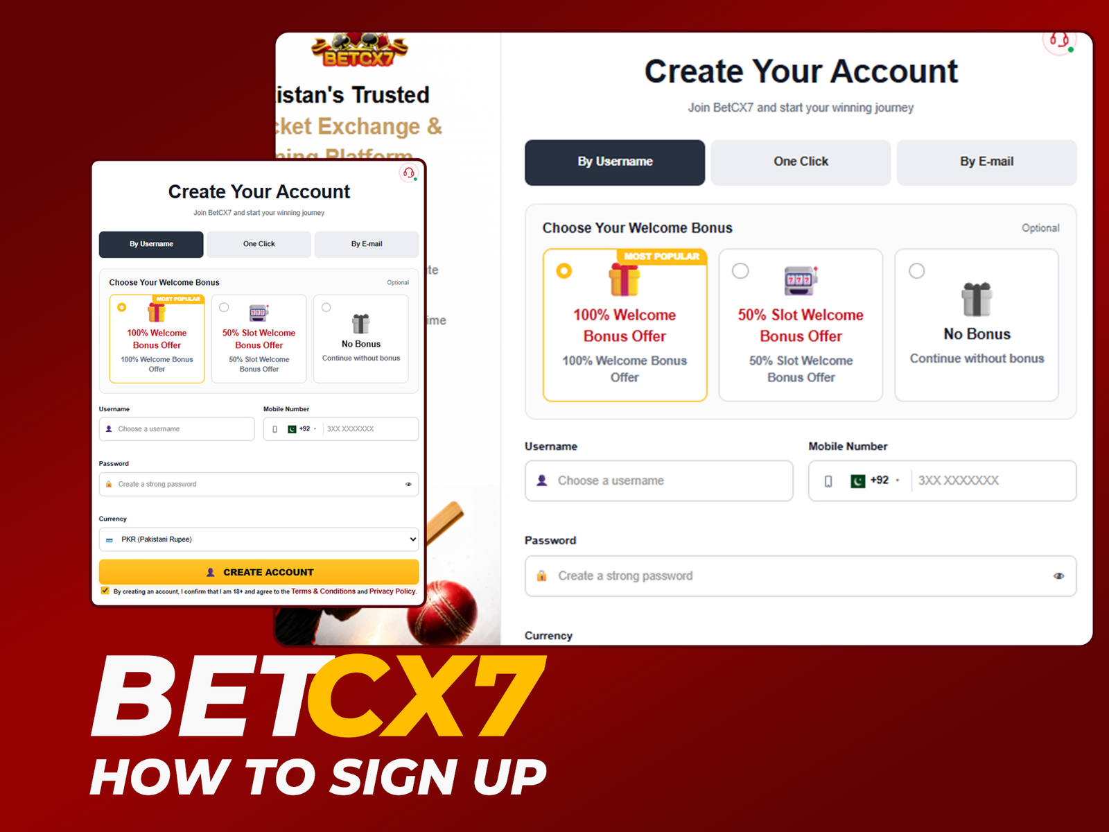 BetCX7 registration guide